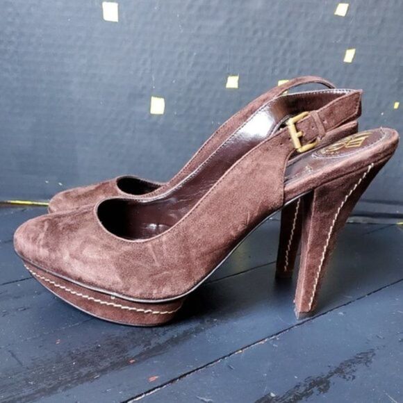 Bcbgeneration Brown Suede Heels - Picture 3 of 8